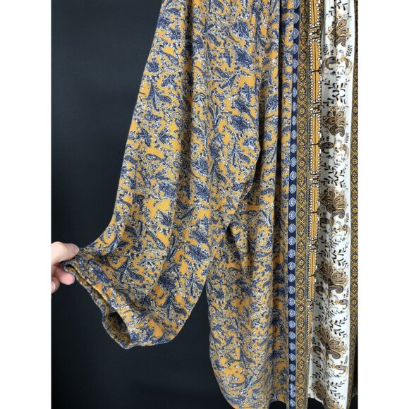 Mason & Belle Women's Boho Chic Peasant Tunic Top 2x Yellow Tassels Bohemian - Picture 7 of 9